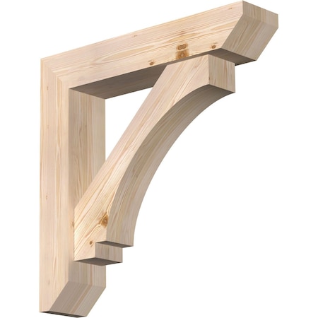 Ekena Millwork Imperial Slat Smooth Bracket w/ Offset Brace, Douglas Fir, 7 1/2"W x 36"D x 36"H BKT0806X36X36IMP06SDF